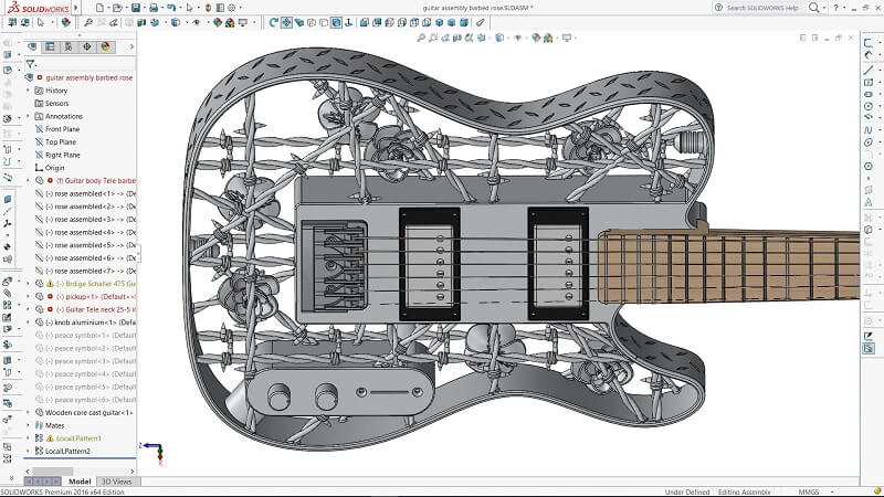 3d-modell 3d-gedruckte e-gitarre 3d model 3d printed e guitar