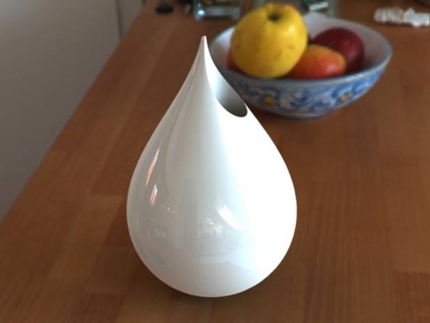 3d-modell vase tränenform 3d model tear drop