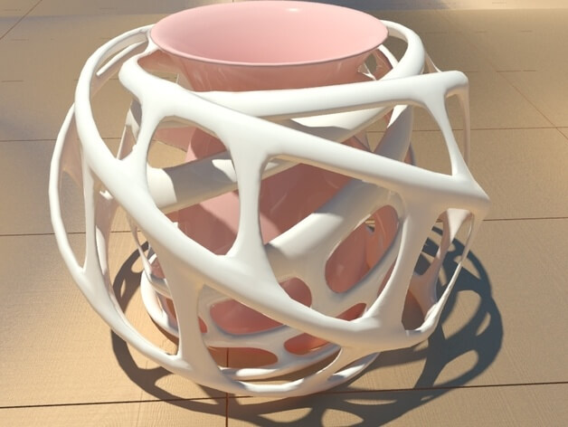 3d-modell vase voronoi 3d model