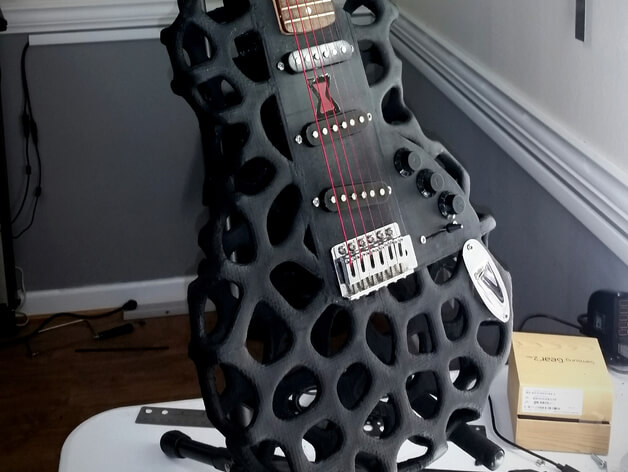 3d-gedruckte gitarre 3d printed guitar