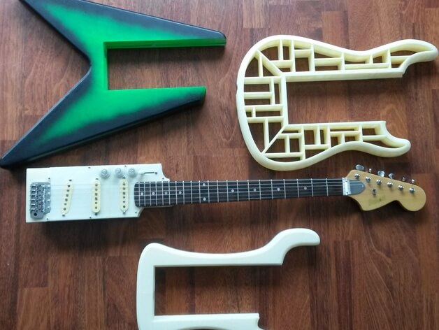 3d-gedruckte gitarre 3d printed guitar