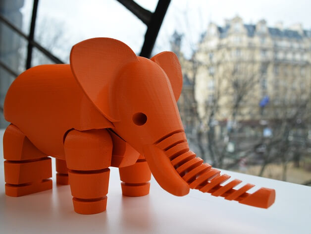 3d-modell elefant 3d-model