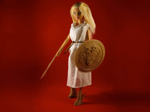 3d-modell barbie mutige kriegerin