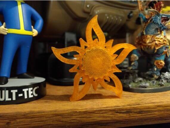 3d-modell fidget spinner sonne