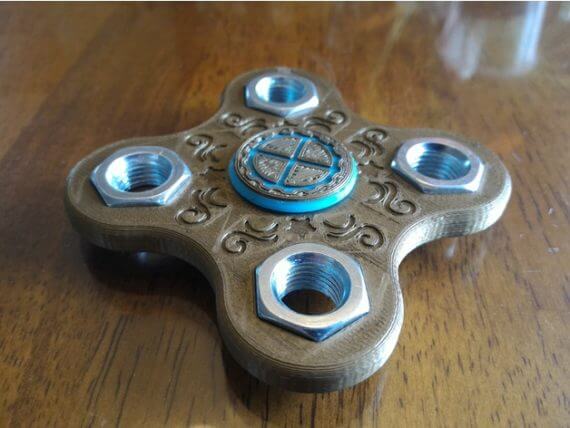 3d-modell fidget spinner steampunk