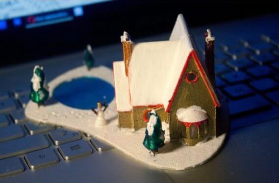 3d-model weihnachtsdeko häuschen