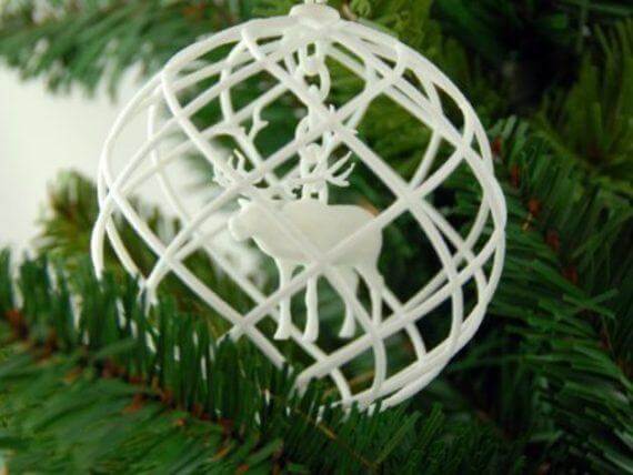 3d-modell christbaumanhänger rentier