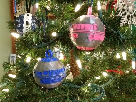 3d-modell christbaumanhänger star wars r2d2