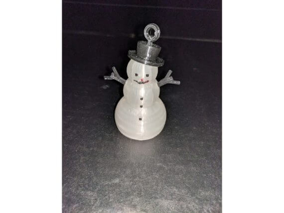 3d-modell christbaumkugel schneemann