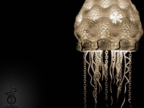 3d-modell lampe qualle 3d model jellyfish lamp