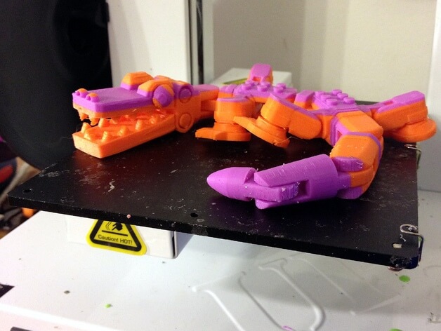 3d-modell lego crocodile