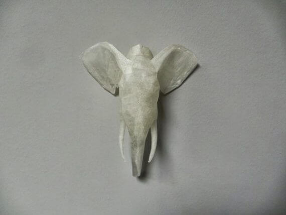 3d-modell low poly elefant