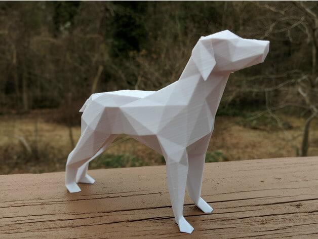 3d-modell low poly hund