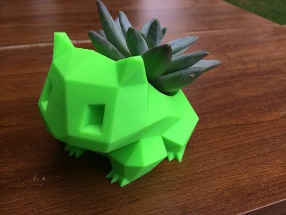 3d-modell low poly pokemon bulbasaur