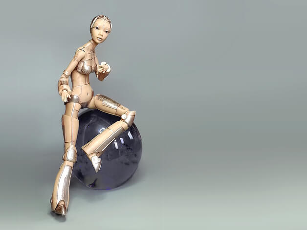 3d-modell sexy robotica