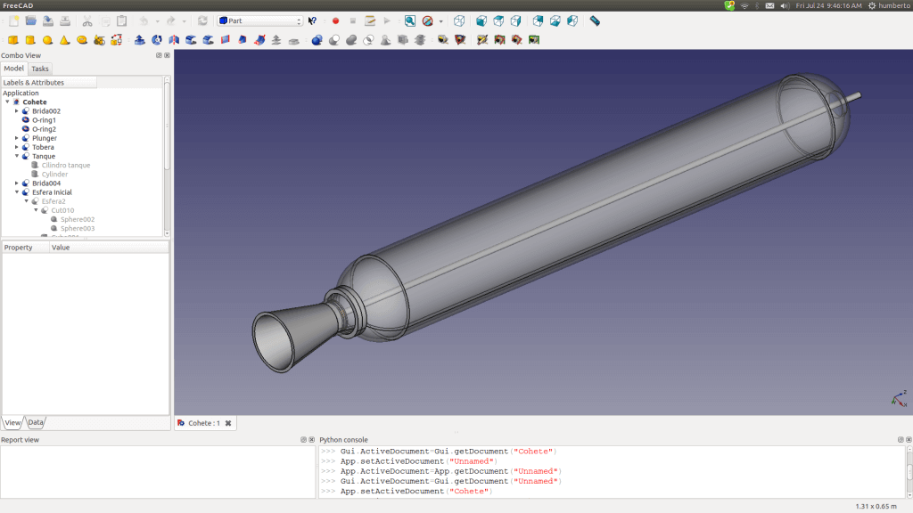 Screen Freecad 3D-Modeler