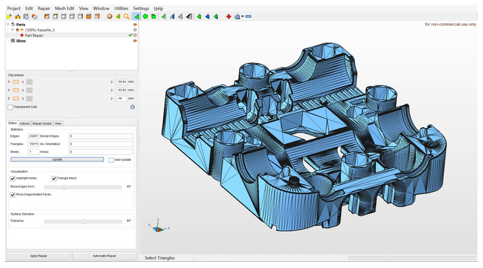 Screenshot Netfabb 3D Slicing App