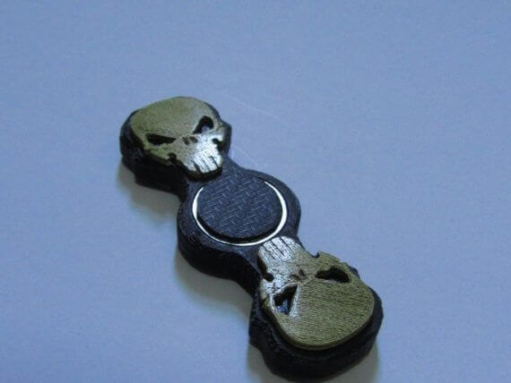 3d-modell fidget spinner totenkopf skull 3d model