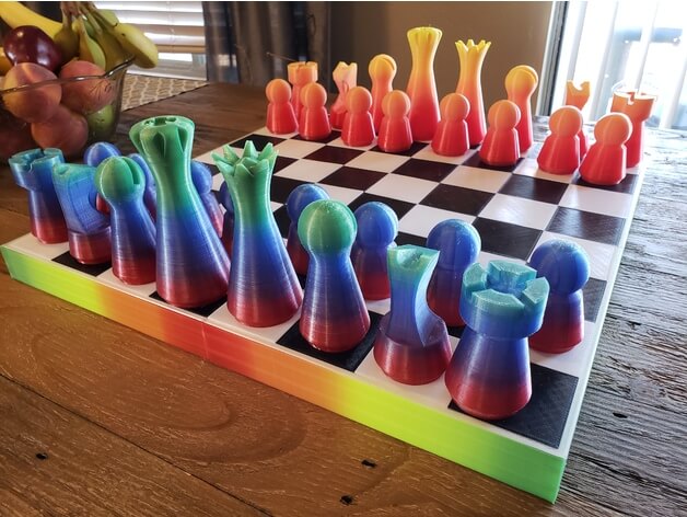 Thingisplore - 3D Printed 3D Chess Set 