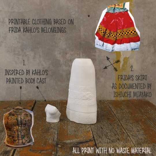 3d-modell frida kahlo 3d model making of