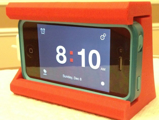 3d-modell smartphone weckerständer 3d model alarm stand