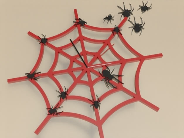 3d-modell spinnennetz uhr 3d model spiders web watch