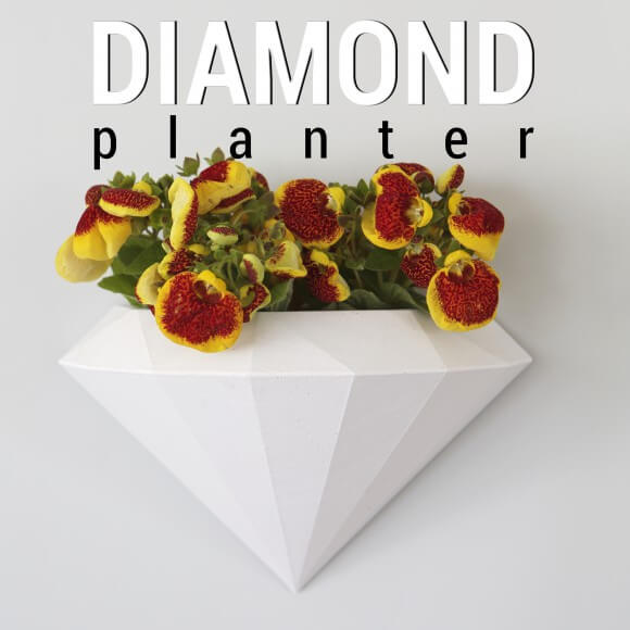 3d-modell diamant blumentopf 3d model diamond planter