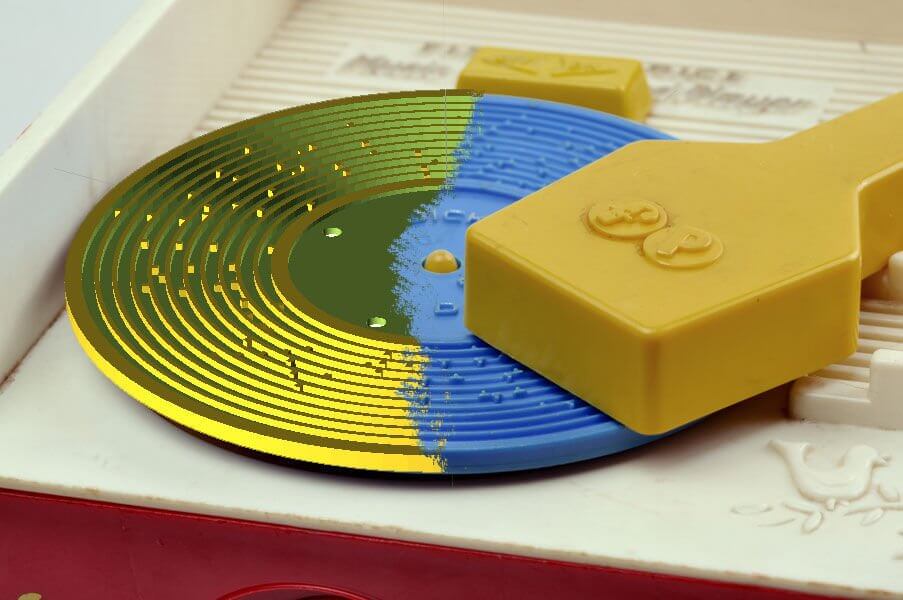 3d-gedruckte schallplatte fisher price 3d printed record fred murphy